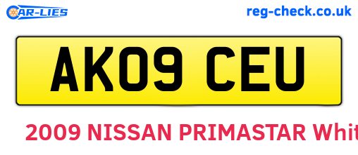AK09CEU are the vehicle registration plates.