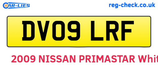 DV09LRF are the vehicle registration plates.