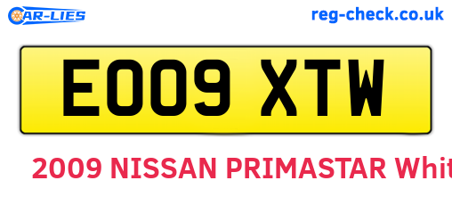EO09XTW are the vehicle registration plates.