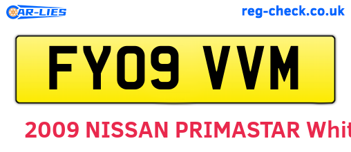 FY09VVM are the vehicle registration plates.