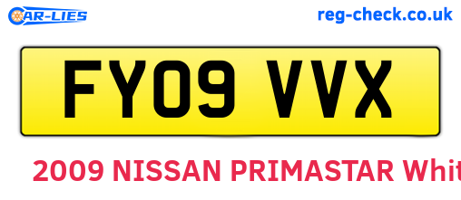 FY09VVX are the vehicle registration plates.