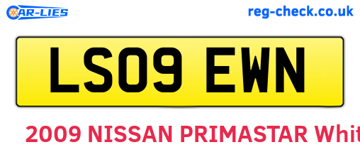 LS09EWN are the vehicle registration plates.