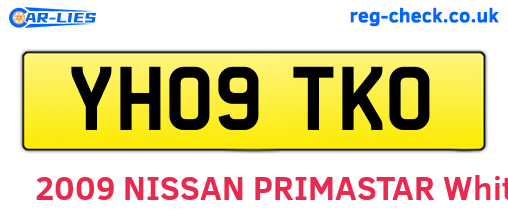 YH09TKO are the vehicle registration plates.