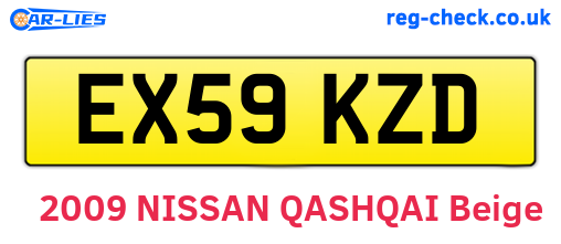 EX59KZD are the vehicle registration plates.