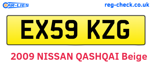 EX59KZG are the vehicle registration plates.