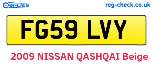 FG59LVY are the vehicle registration plates.