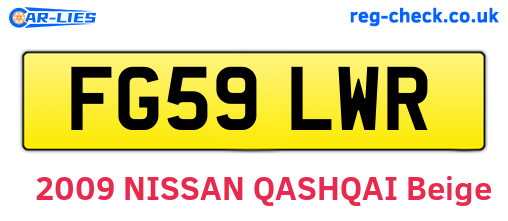 FG59LWR are the vehicle registration plates.