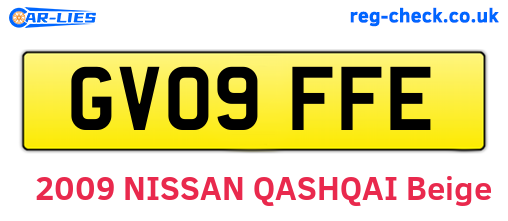 GV09FFE are the vehicle registration plates.
