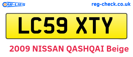 LC59XTY are the vehicle registration plates.