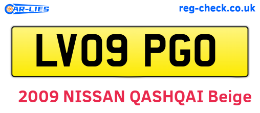 LV09PGO are the vehicle registration plates.