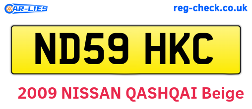 ND59HKC are the vehicle registration plates.