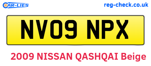 NV09NPX are the vehicle registration plates.