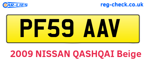 PF59AAV are the vehicle registration plates.