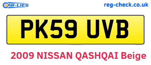 PK59UVB are the vehicle registration plates.
