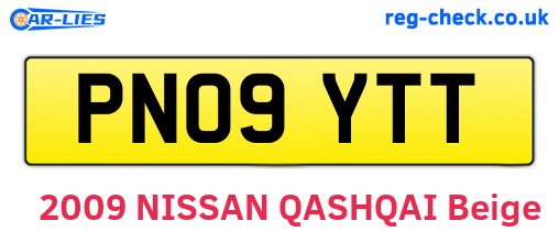 PN09YTT are the vehicle registration plates.