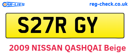 S27RGY are the vehicle registration plates.