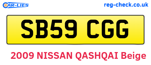 SB59CGG are the vehicle registration plates.