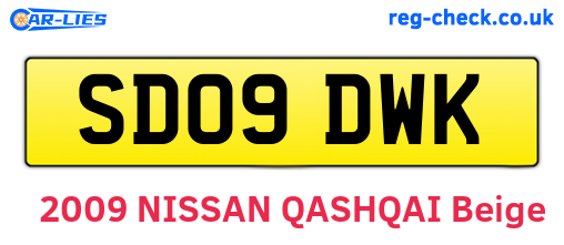 SD09DWK are the vehicle registration plates.