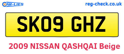 SK09GHZ are the vehicle registration plates.