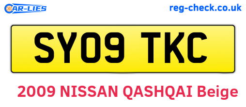 SY09TKC are the vehicle registration plates.