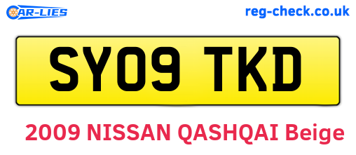 SY09TKD are the vehicle registration plates.