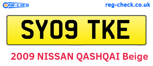 SY09TKE are the vehicle registration plates.