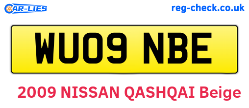 WU09NBE are the vehicle registration plates.