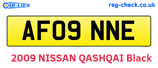 AF09NNE are the vehicle registration plates.