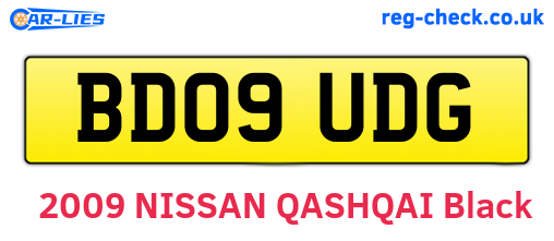BD09UDG are the vehicle registration plates.