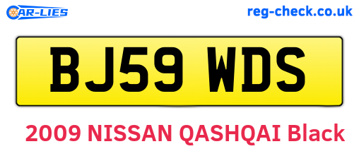BJ59WDS are the vehicle registration plates.