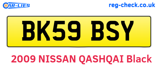 BK59BSY are the vehicle registration plates.