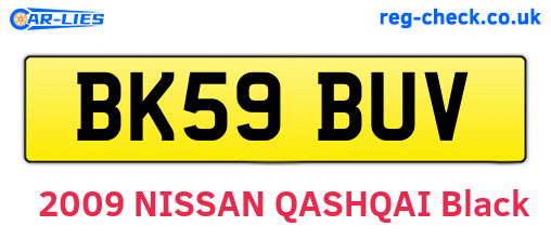 BK59BUV are the vehicle registration plates.