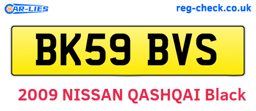 BK59BVS are the vehicle registration plates.