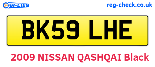 BK59LHE are the vehicle registration plates.