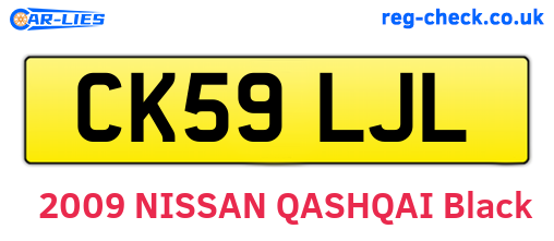 CK59LJL are the vehicle registration plates.