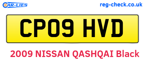 CP09HVD are the vehicle registration plates.