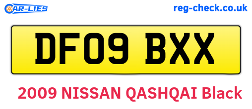 DF09BXX are the vehicle registration plates.