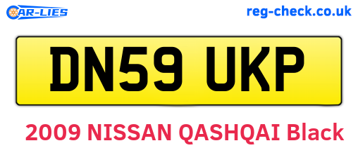 DN59UKP are the vehicle registration plates.