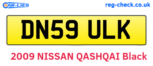 DN59ULK are the vehicle registration plates.