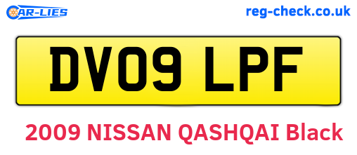 DV09LPF are the vehicle registration plates.