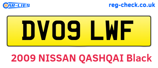 DV09LWF are the vehicle registration plates.