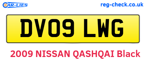 DV09LWG are the vehicle registration plates.