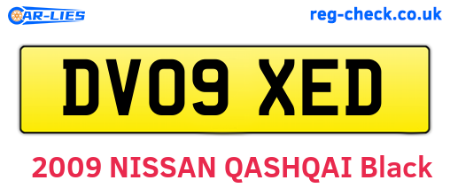 DV09XED are the vehicle registration plates.