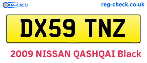 DX59TNZ are the vehicle registration plates.