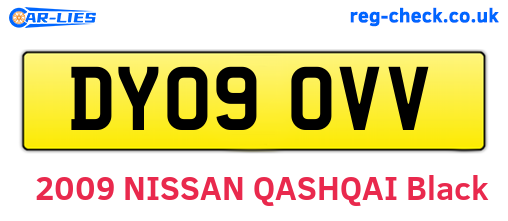 DY09OVV are the vehicle registration plates.
