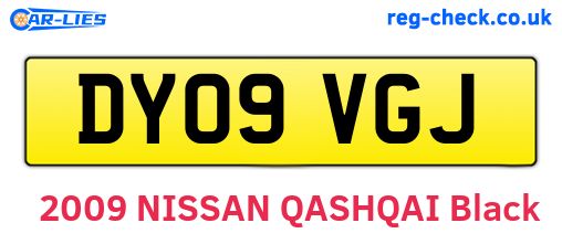 DY09VGJ are the vehicle registration plates.