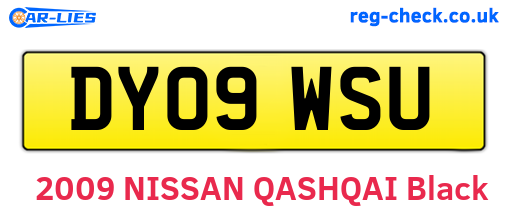 DY09WSU are the vehicle registration plates.