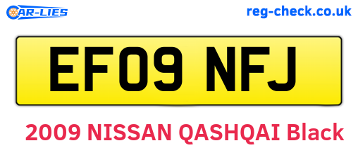 EF09NFJ are the vehicle registration plates.