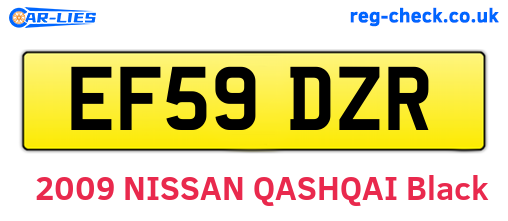 EF59DZR are the vehicle registration plates.