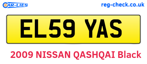 EL59YAS are the vehicle registration plates.